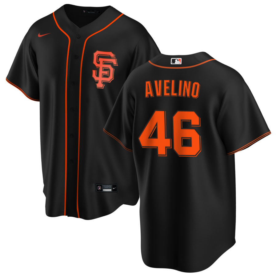 Nike Men #46 Abiatal Avelino San Francisco Giants Baseball Jerseys Sale-Black